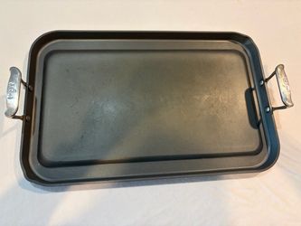 ALL-CLAD Stove Top GRIDDLE Non-Stick Anodized Double-Burner