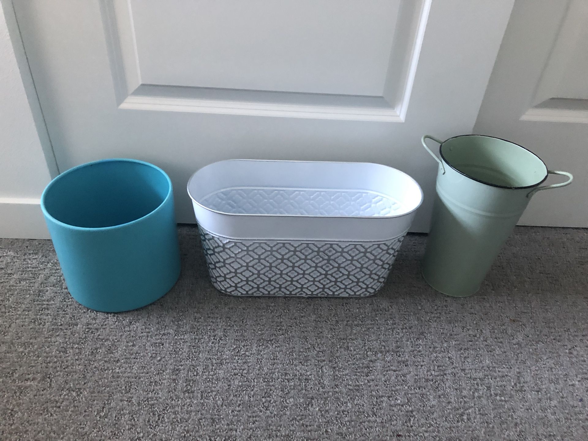 3 metal plant pots, all for $20