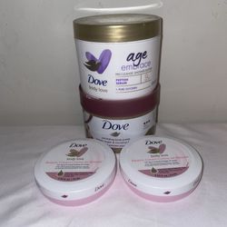 Dove Body Bundle (Pre-Cleanse Shower Butter, Body Polish And Beauty Cream)