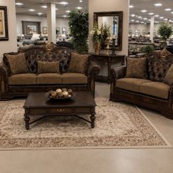 🛋️ Luxury Traditional Sofa & Loveseat Set — $2,199
