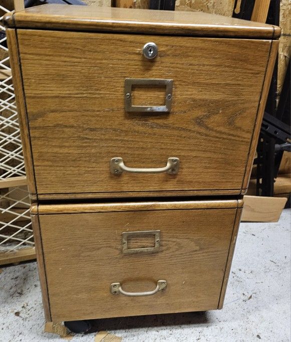Oak File Cabinet
