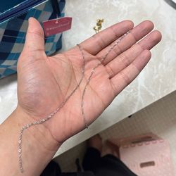 Real 14k white gold necklace