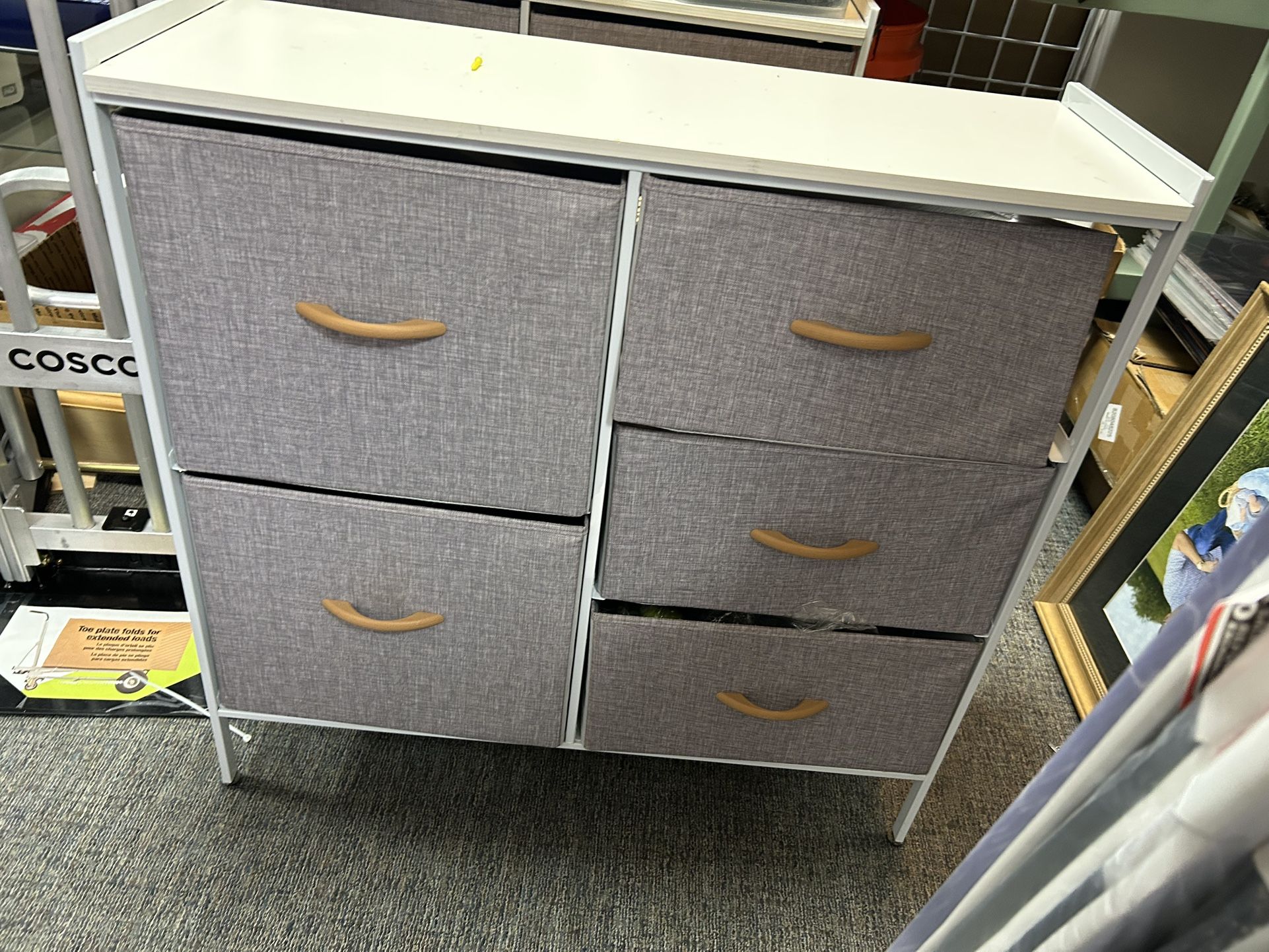 ROMOON Dresser Organizer with 5 Drawers, Fabric Dresser Tower for Bedroom, Hallway, Entryway, Closets - Gray