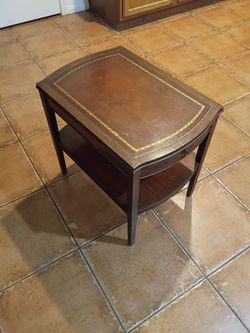 Wood side table