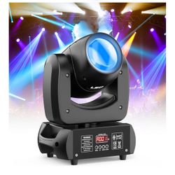 HOLDLAMP 120W Moving Head DJ Lights 8 Colors Stage Lighting Spotlight 18-Facet Prism 8 Gobos DMX Sound Activated Modes for Wedding Parties Live Band S