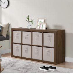 Like New Bayside Furnishings Onin Room Divider with 8 Storage Bins for sale