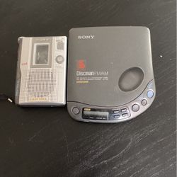 Sony Discman And Sony Recorder 