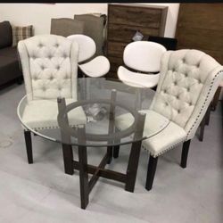 Top Glass Table And 2 Chairs Set 💥 Brand New 👍 Super Final Sale 🤩