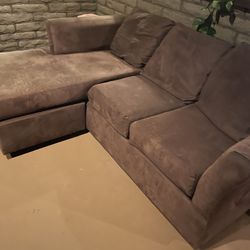 Brown Sectional Couch $125 OBO