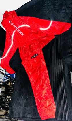 Granata Red Hooded Jumpsuit Tracksuit