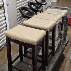 4 Set Stool chair Black  $160 - 4 set  Brown Stool $160
