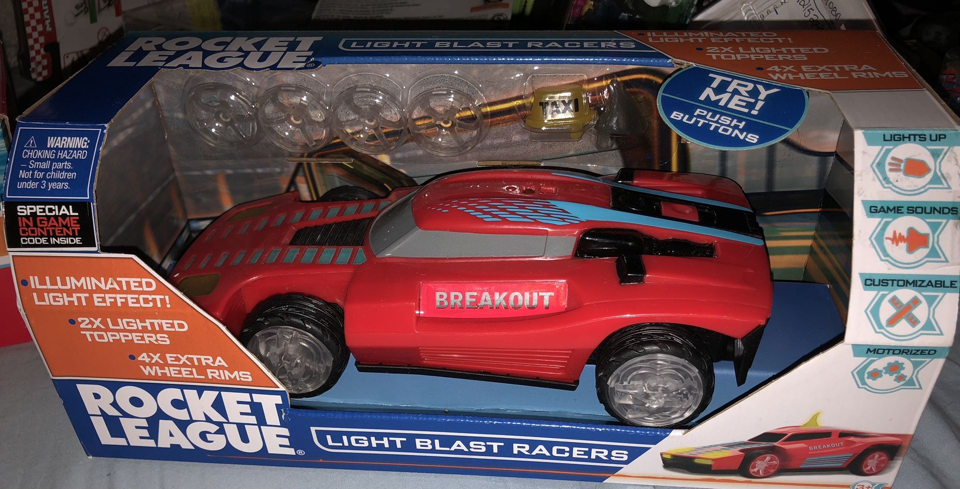 ROCKET LEAGUE ROCKET BLAST RACER CAR W LIGHTS & SOUNDS NEW