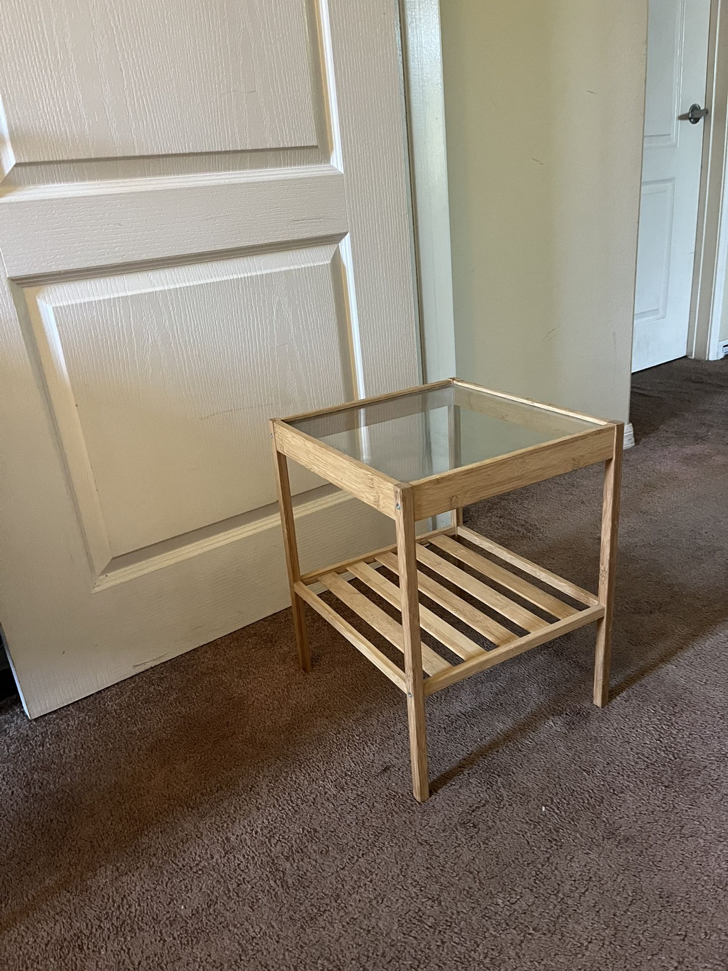 Bamboo + Glass End Tables