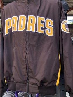 Custom Made San Diego Padres Jacket Brown And Gold