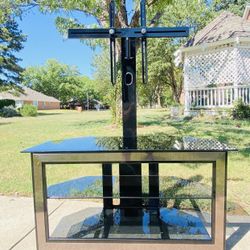 Pamari Tempered Glass TV Stand