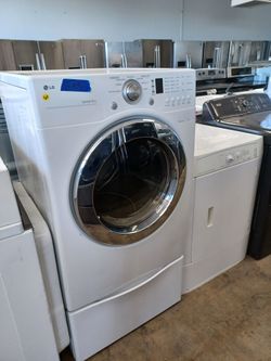 LG White front - load Gas dryer - $160 (120 DAY WARRANTY - FREE DELIVERY)