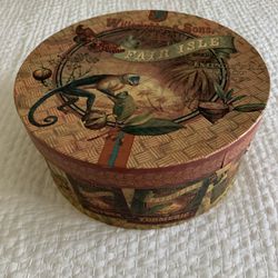 Large Round Decorative Storage Box