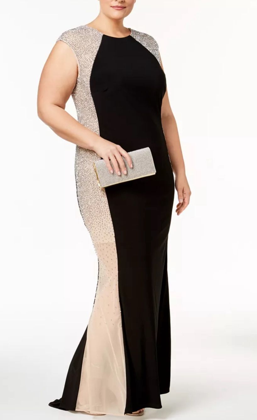 Xscape size 14 XSCAPE Embellished Colorblocked Gown