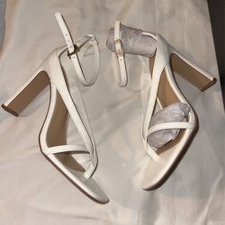 White Heeled Sandals 
