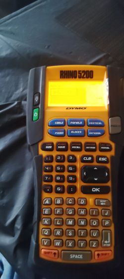 DYMO Rhino 5200 is a heavy-duty, handheld industrial label maker designed for electrical, datacomm, and A/V professionals