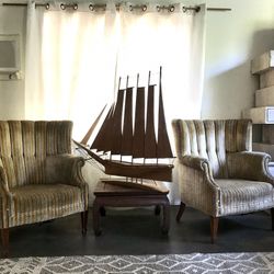 Gorgeous Set Of Vintage Captains Chairs