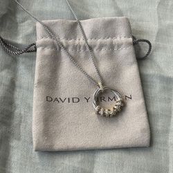 David Yurman Circle Pendant Necklace Womens