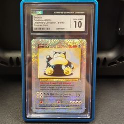 2002 Pokémon Legendary Collection Snorlax Reverse Holo CGC 10