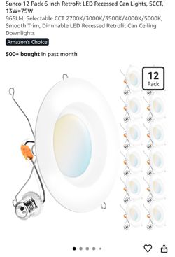 Sunco 5/6 Inch Smooth LED Retrofit Downlight