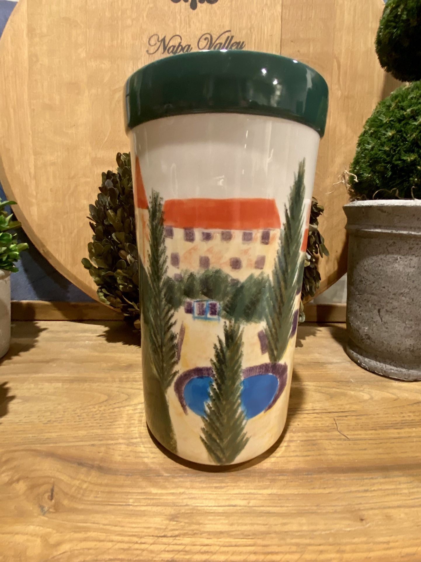 Certified International Linda Montgomery Provence Ceramic Vase/Planter/Utensil Holder