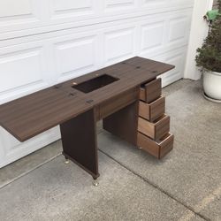 Small MCM mid-century modern sewing desk