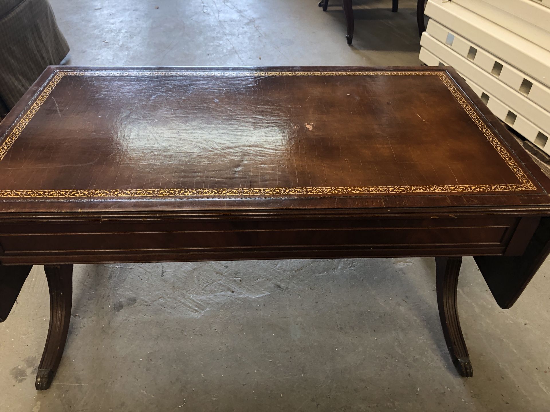 Beautiful Duncan Phyfe Coffee Table w/Beveled Glass Top (optional) for