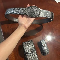 Set San Judas Tadeo Plata (Cinto/Belt) 