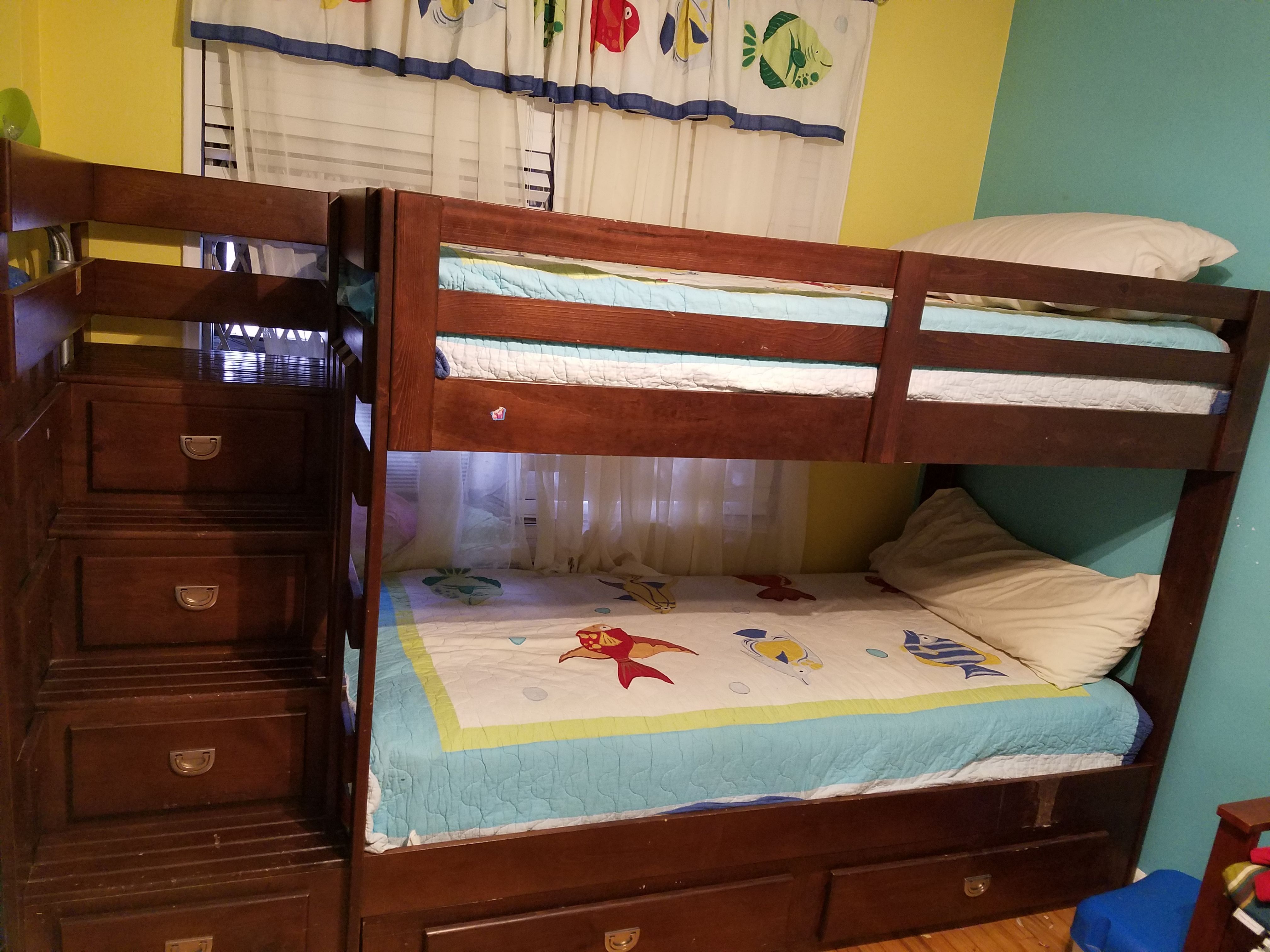 Tommi II Twin-Over-Twin Step-Storage Bunk Bed