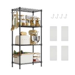 4-Tire Heavy Duty Metal Wire Shelving Storage Rack