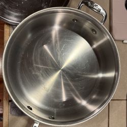 All-Clad D3 Stainless Steel 4-Quart Saute Pan with Lid