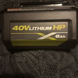 Ryobi  40 Volt Lithium HP 6AH Battery 