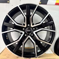 Audi 18x8” Black Machine Sport Wheels – SET 4