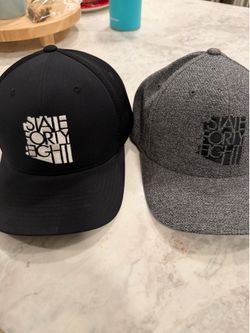2 State forty eight hats - 48 - large / XL flex fit hats grey black