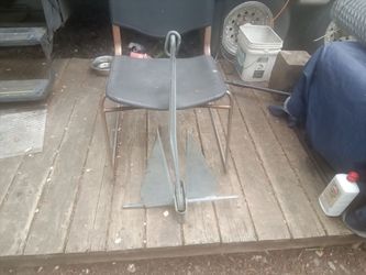 Large Heavy Duty Galvanized Steel 15 Lb Boat Anchor, Great Condition. $20.00.