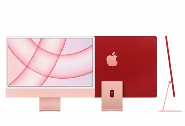 Apple pink/red desktop