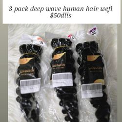 Human Hair Weft Bundles New 16"18"20" New Hair Extensions