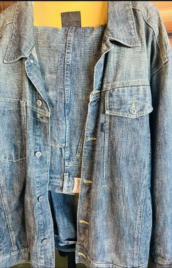 Sean Jean Men’s Denim Jacket with Jeans pants Size 38 (Good Gift For Any Occasion)