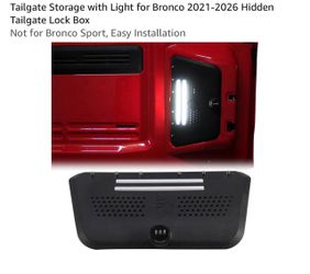 Ford Bronco Tailgate Hidden Lock Box with Light