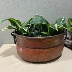 Large Oval Copper Planter Made In Turkey
