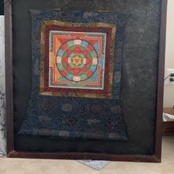 Beautiful Mandala Meditation Art In  a Frame