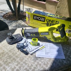 Ryobi ONE+ 18V Cordless Reciprocating (1)2ah battery/charger 