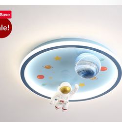 Astronaut planet ceiling light