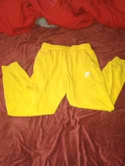 Nike Yellow Fleece Sweatpants
