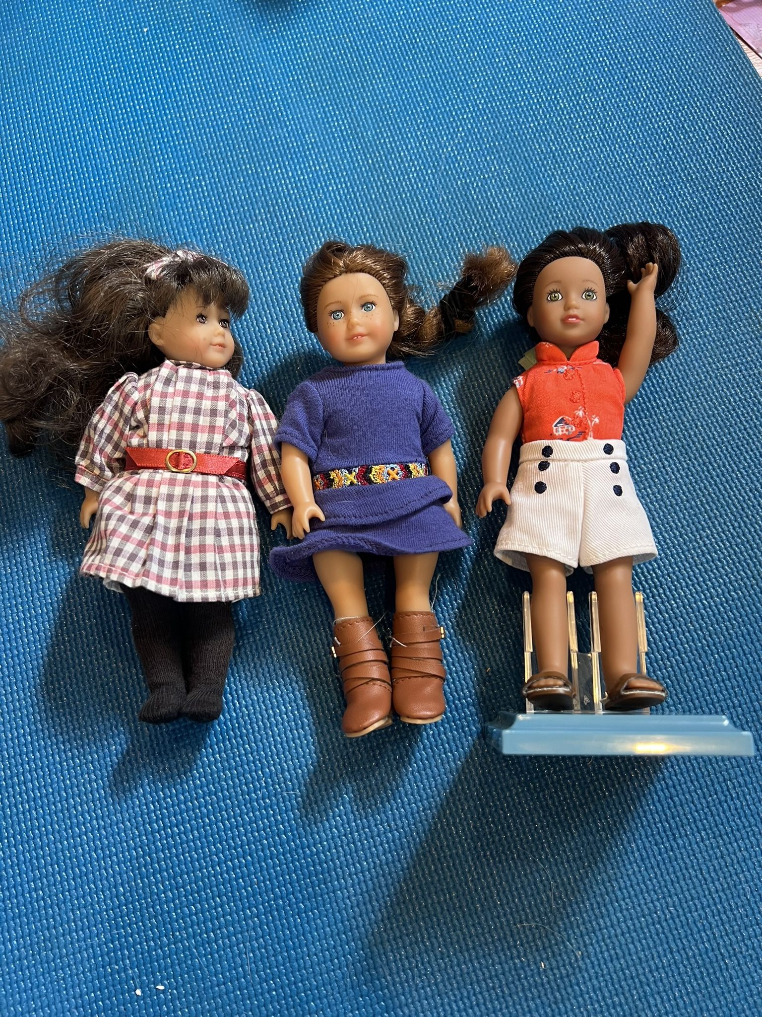 American Girl Mini Dolls-Samantha, Saige And Nanea