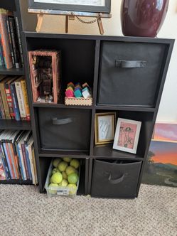 Black Cube Storage Shelf Organizer (Playa Del Oro)
